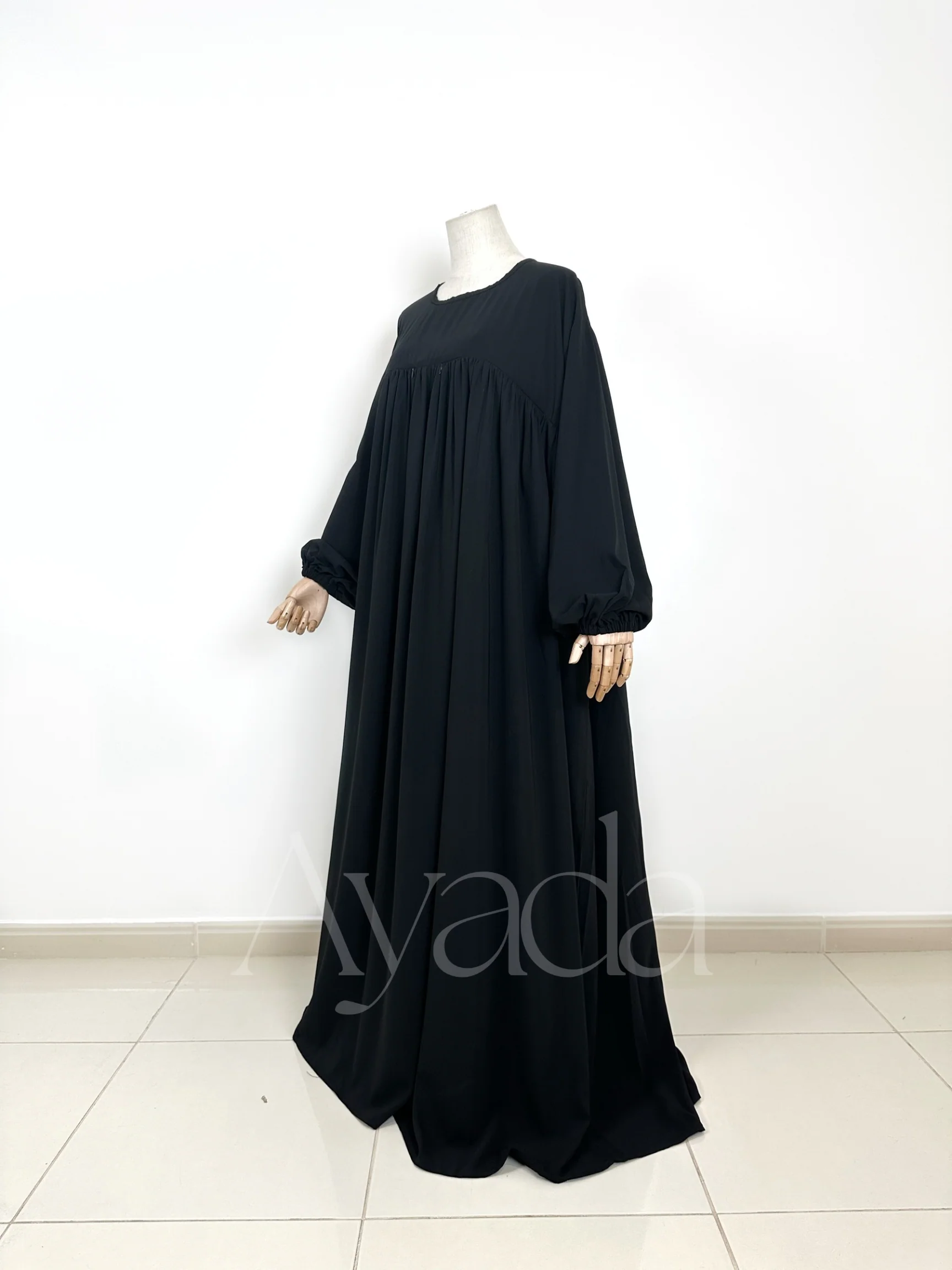 Abaya Manche Ballon Whoolpeach Royal - Image 18