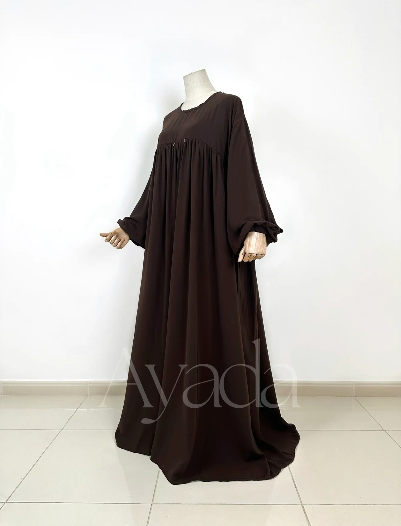 Abaya Manche Ballon Whoolpeach Royal - Image 20