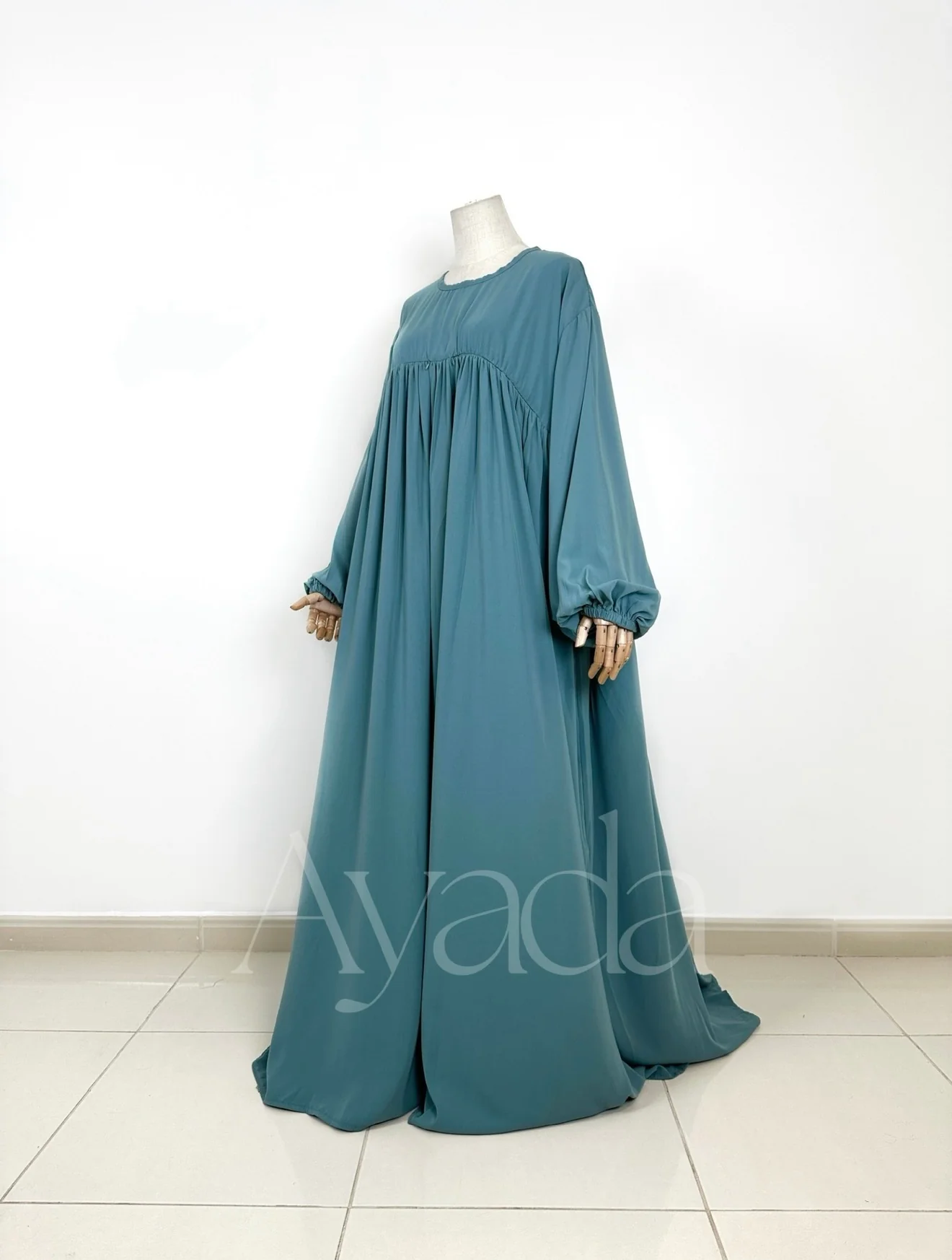 Abaya Manche Ballon Whoolpeach Royal - Image 22