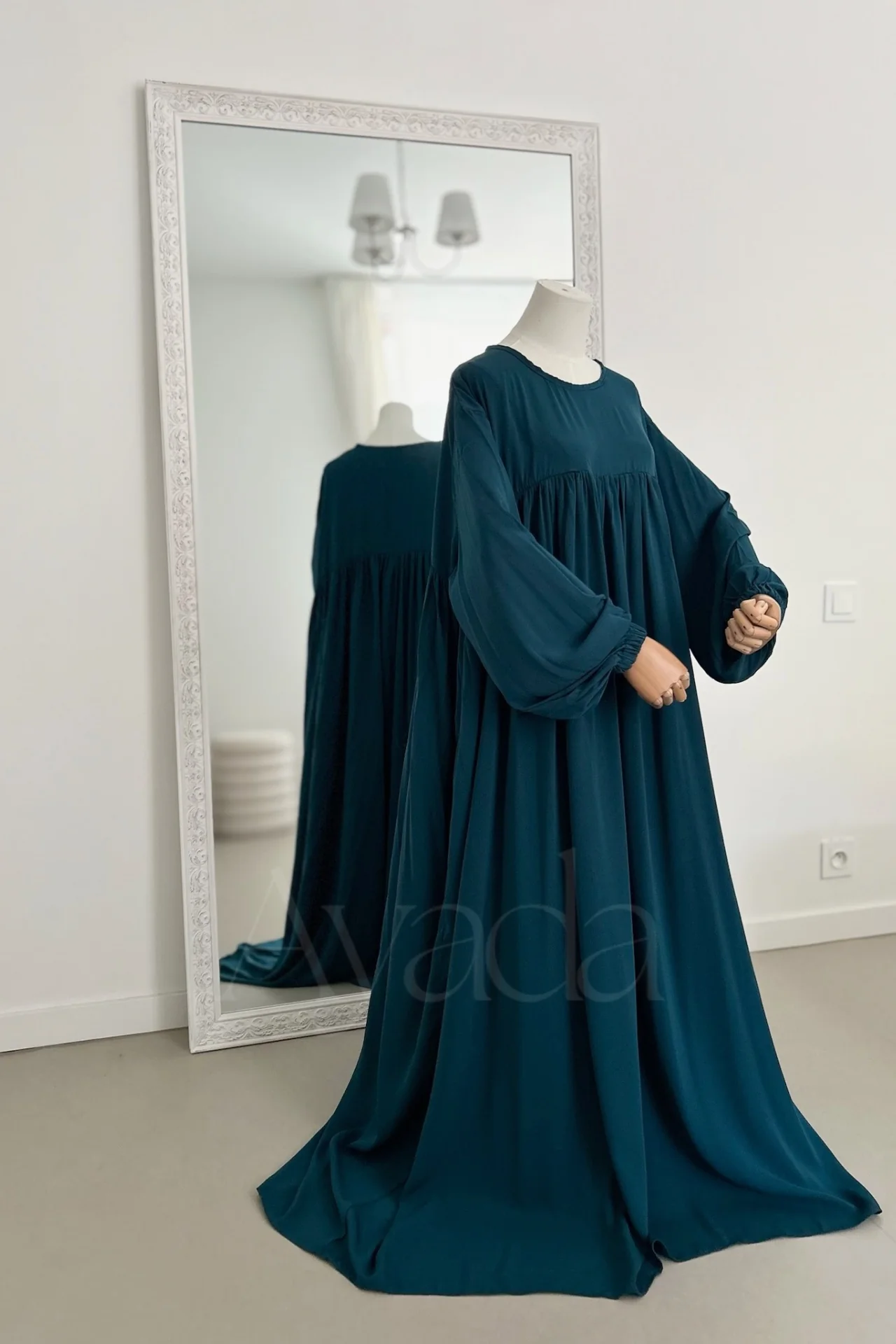 Abaya Manche Ballon Whoolpeach Royal - Image 3