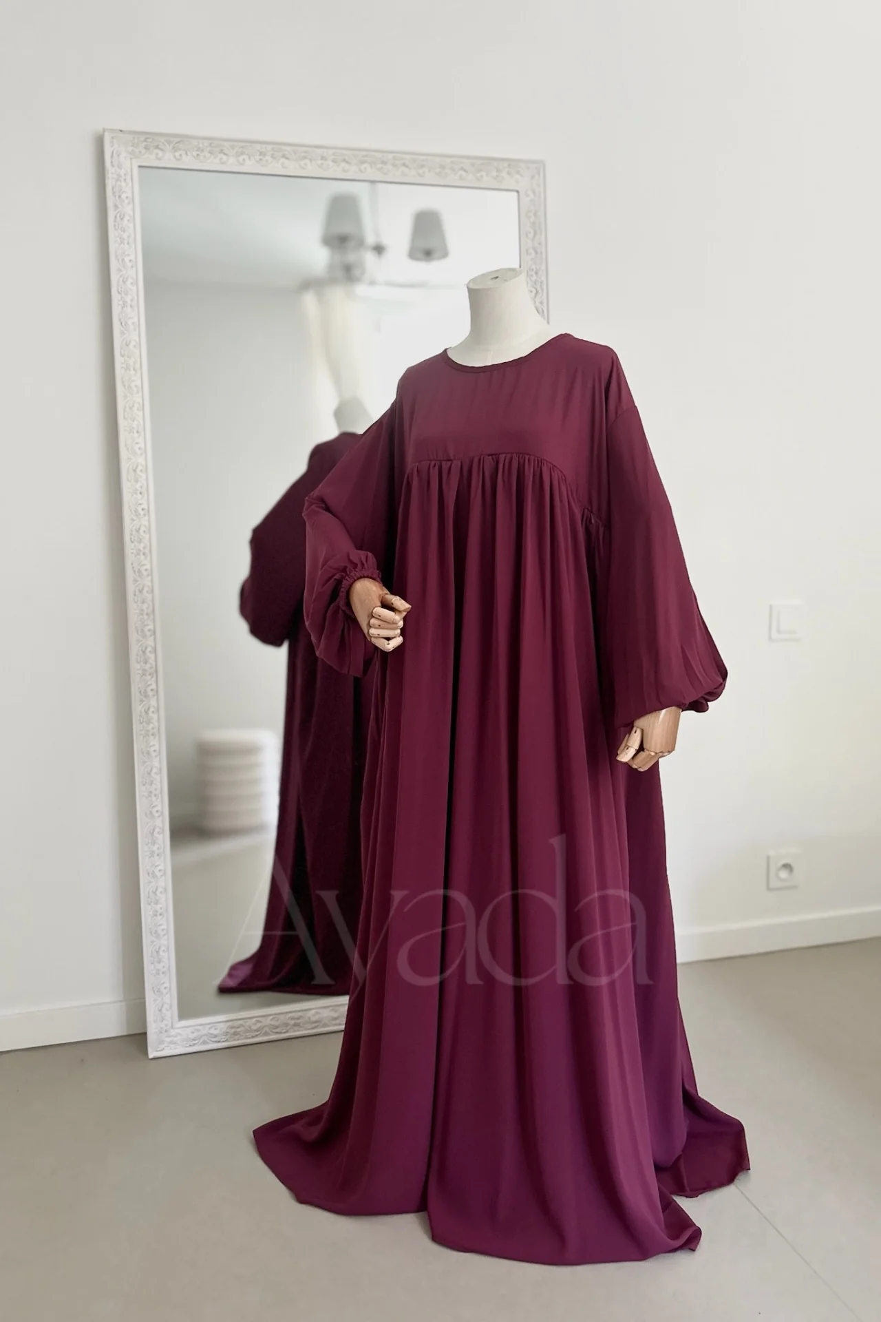 Abaya Manche Ballon Whoolpeach Royal - Image 4