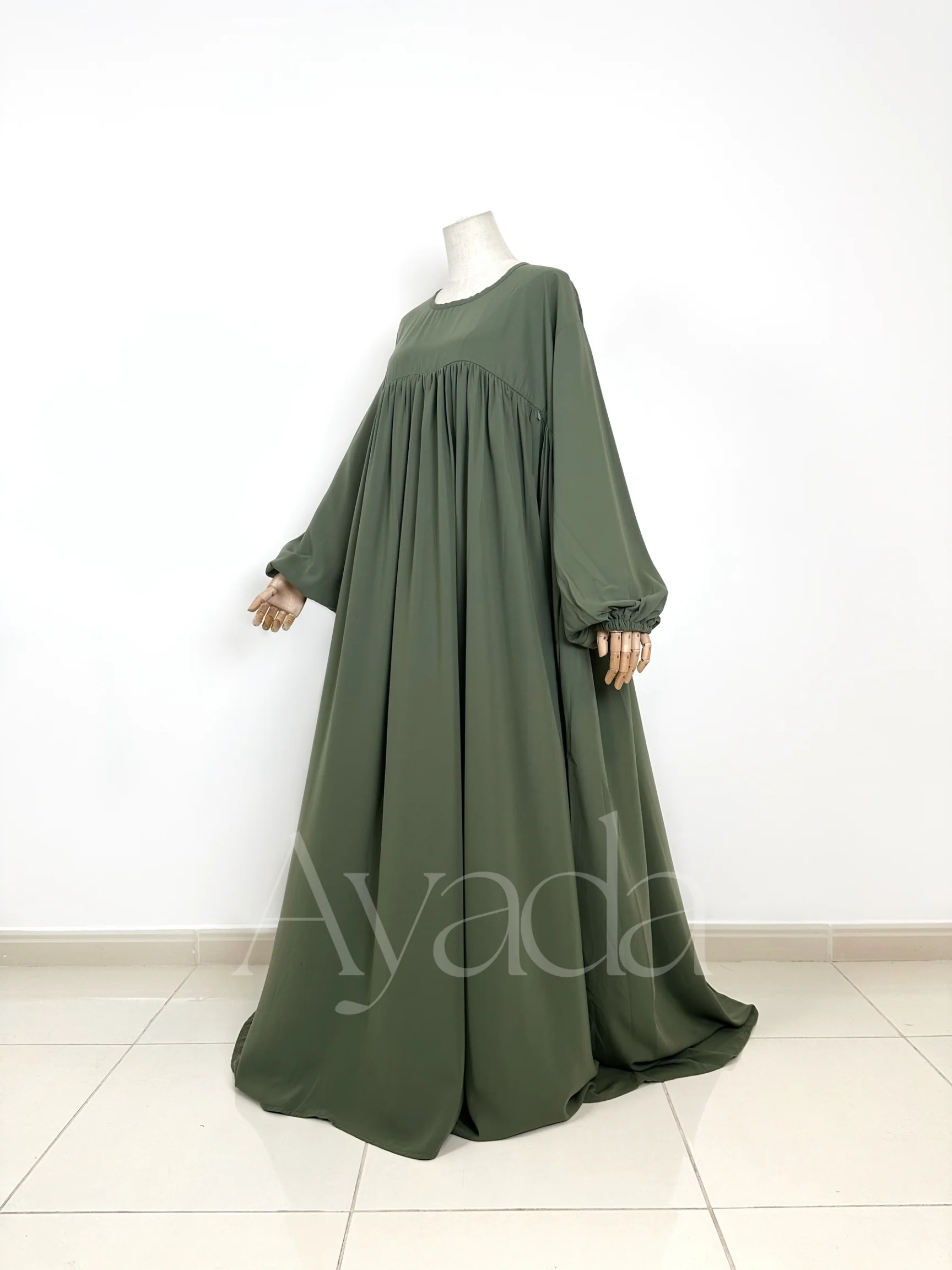 Abaya Manche Ballon Whoolpeach Royal - Image 7
