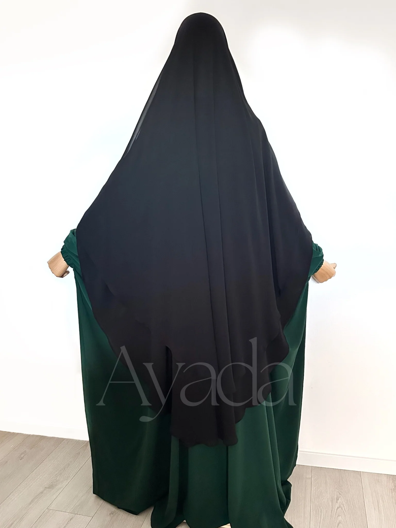 Khimar 2 voiles arrondi Mousseline - Image 10