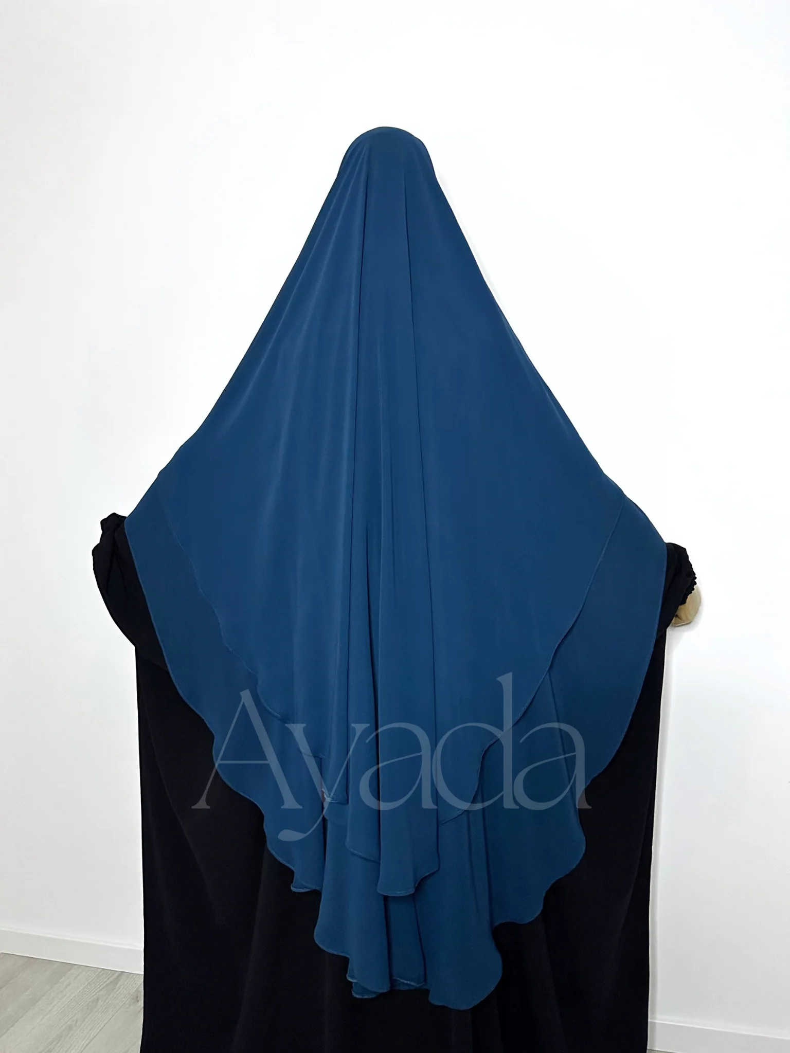 Khimar 2 voiles arrondi Mousseline - Image 14