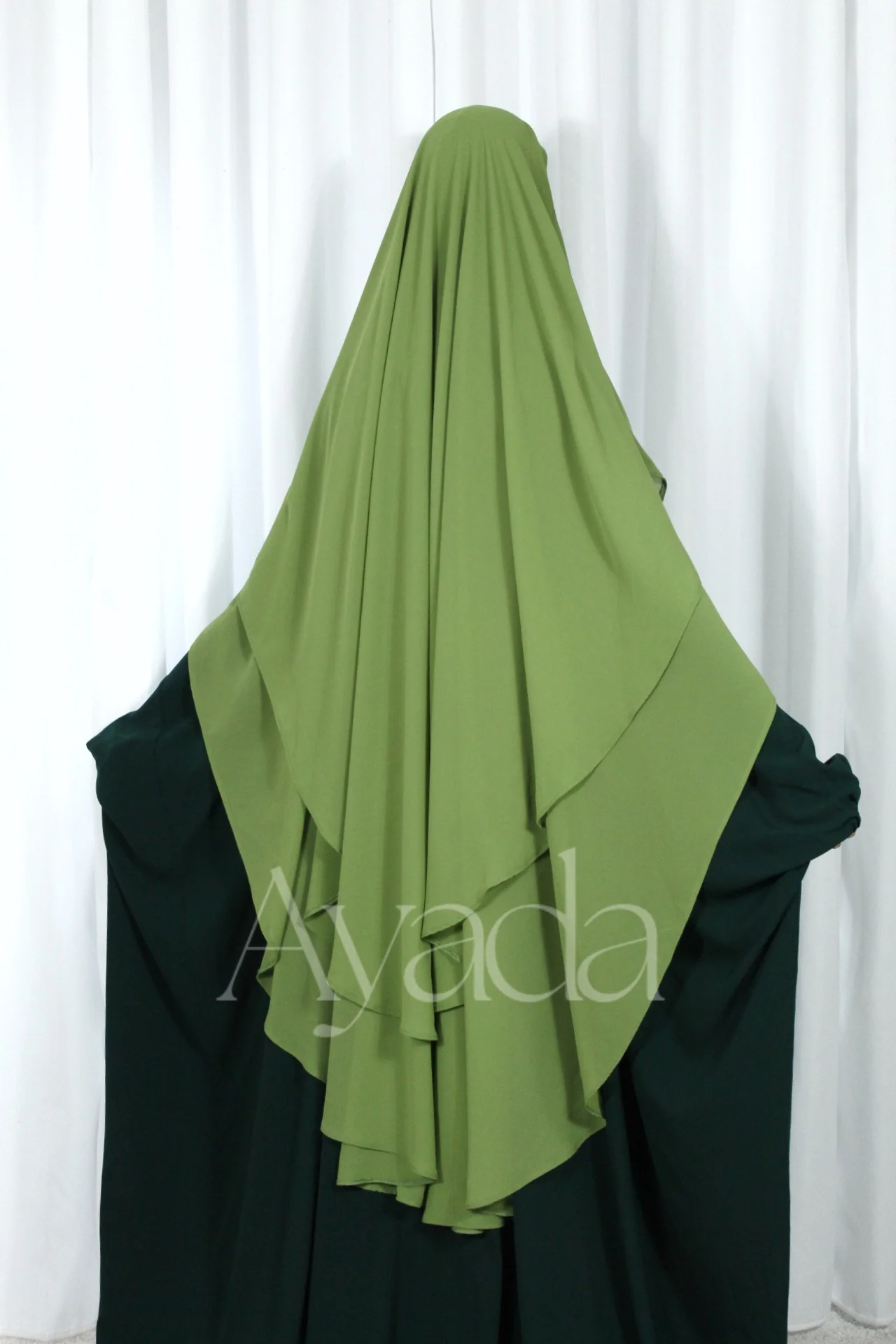 Khimar 2 voiles arrondi Mousseline - Image 30