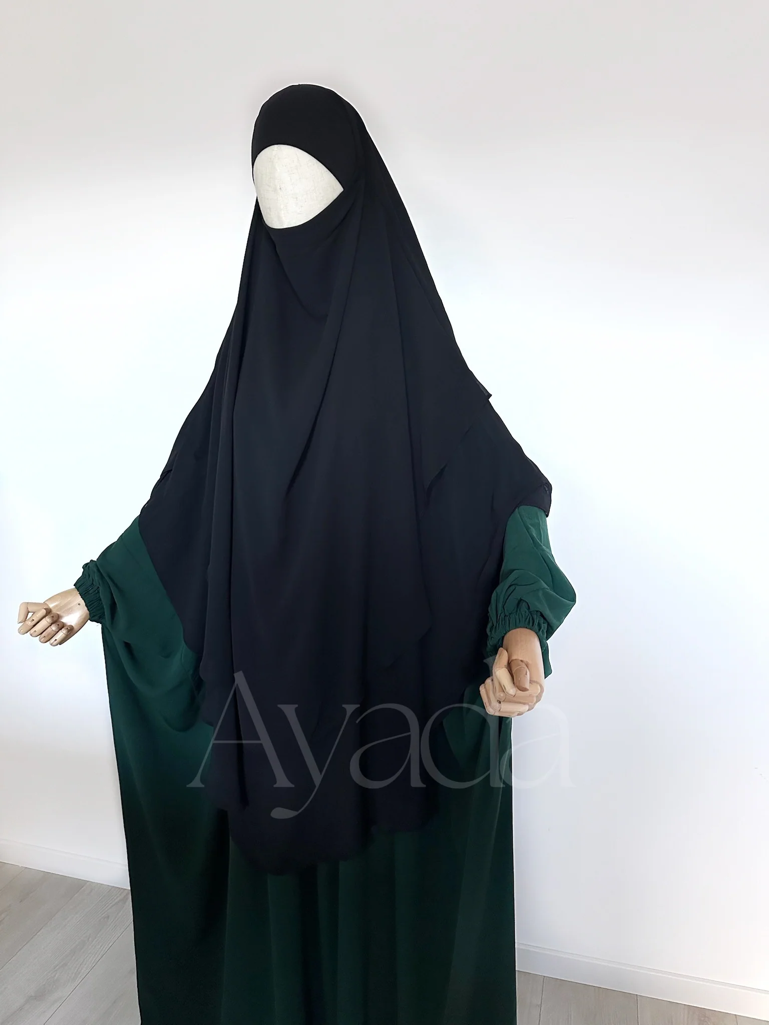 Khimar 2 voiles pointu Mousseline - Image 16