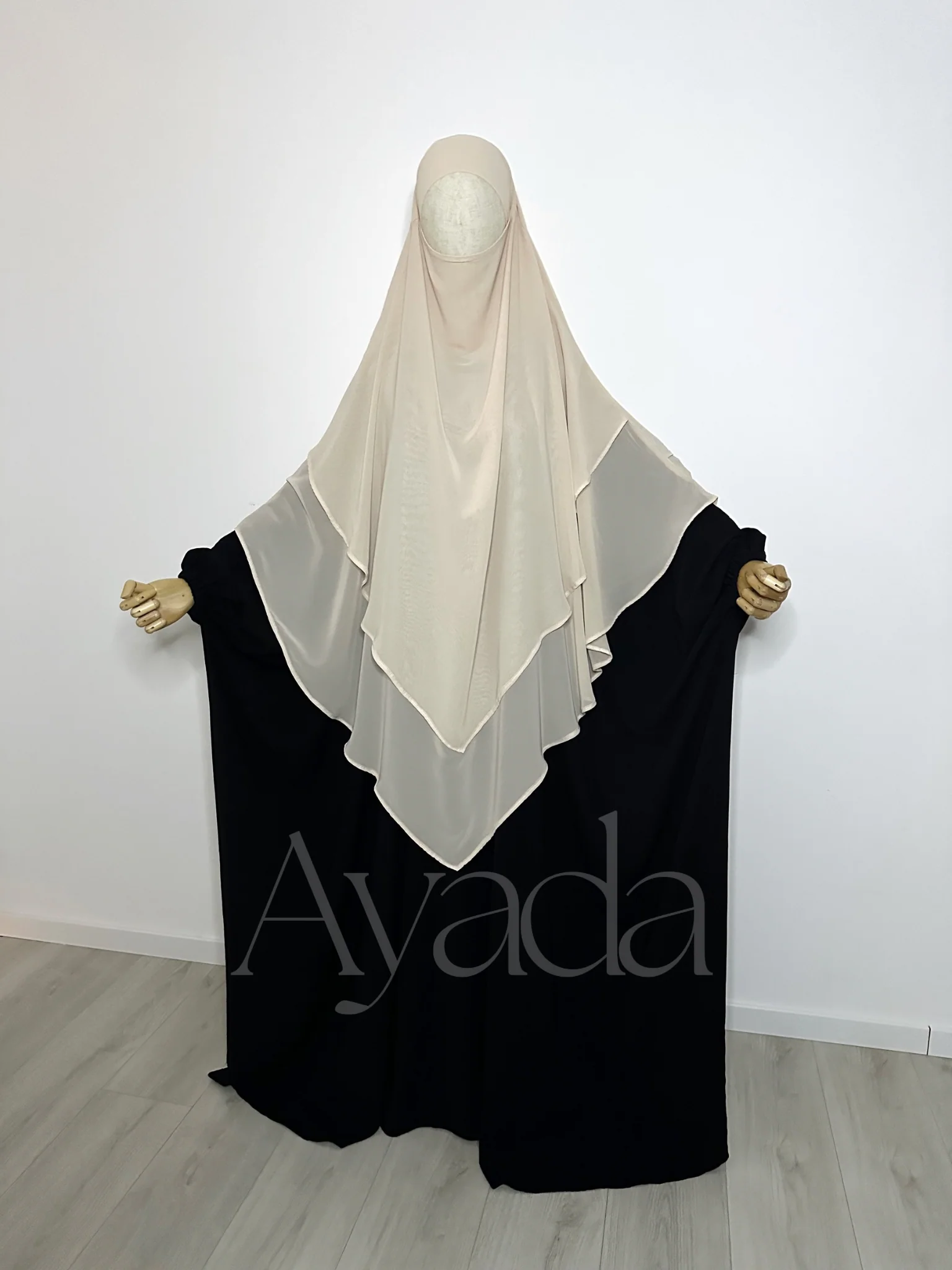 Khimar 2 voiles pointu Mousseline - Image 17