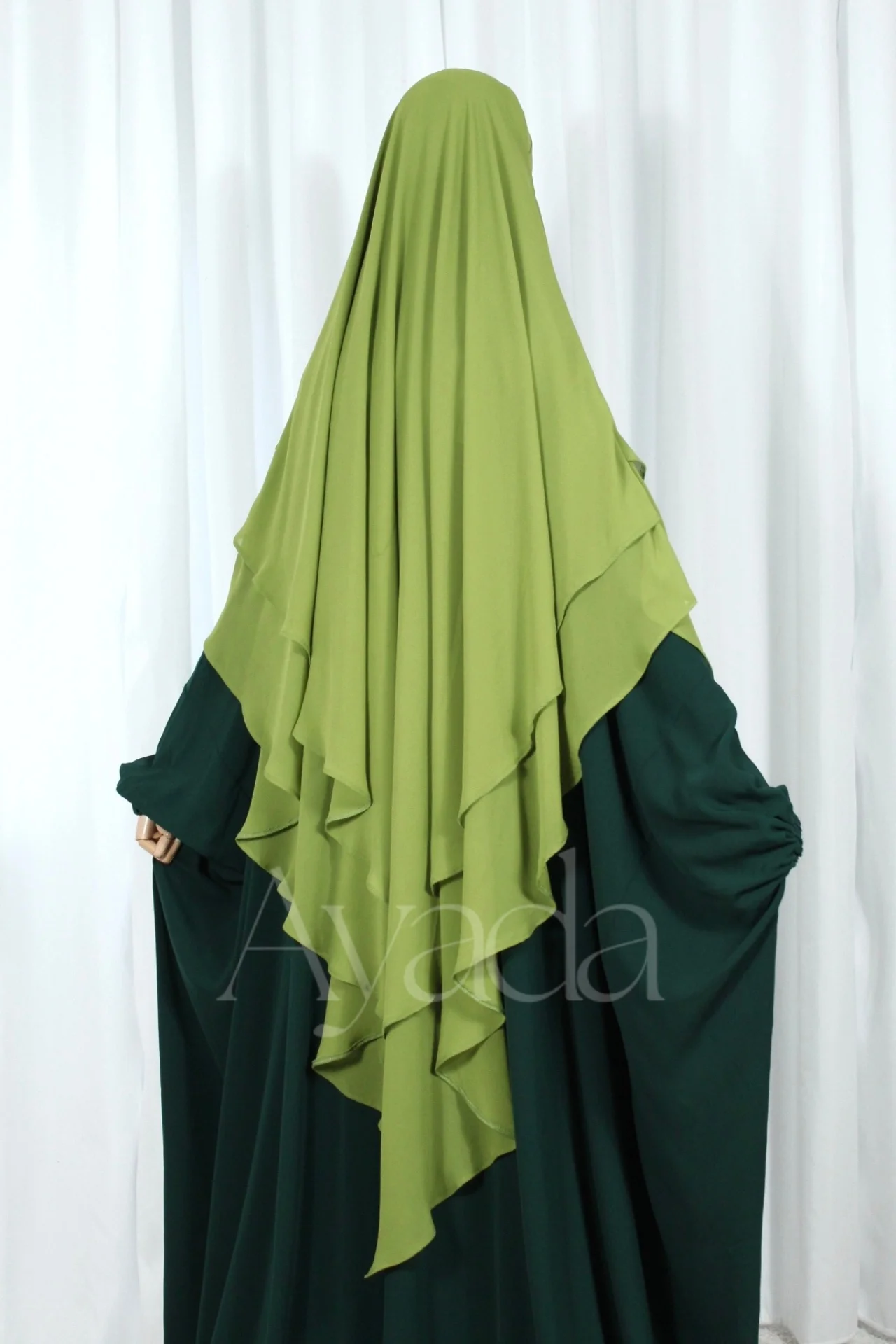 Khimar 2 voiles pointu Mousseline - Image 27