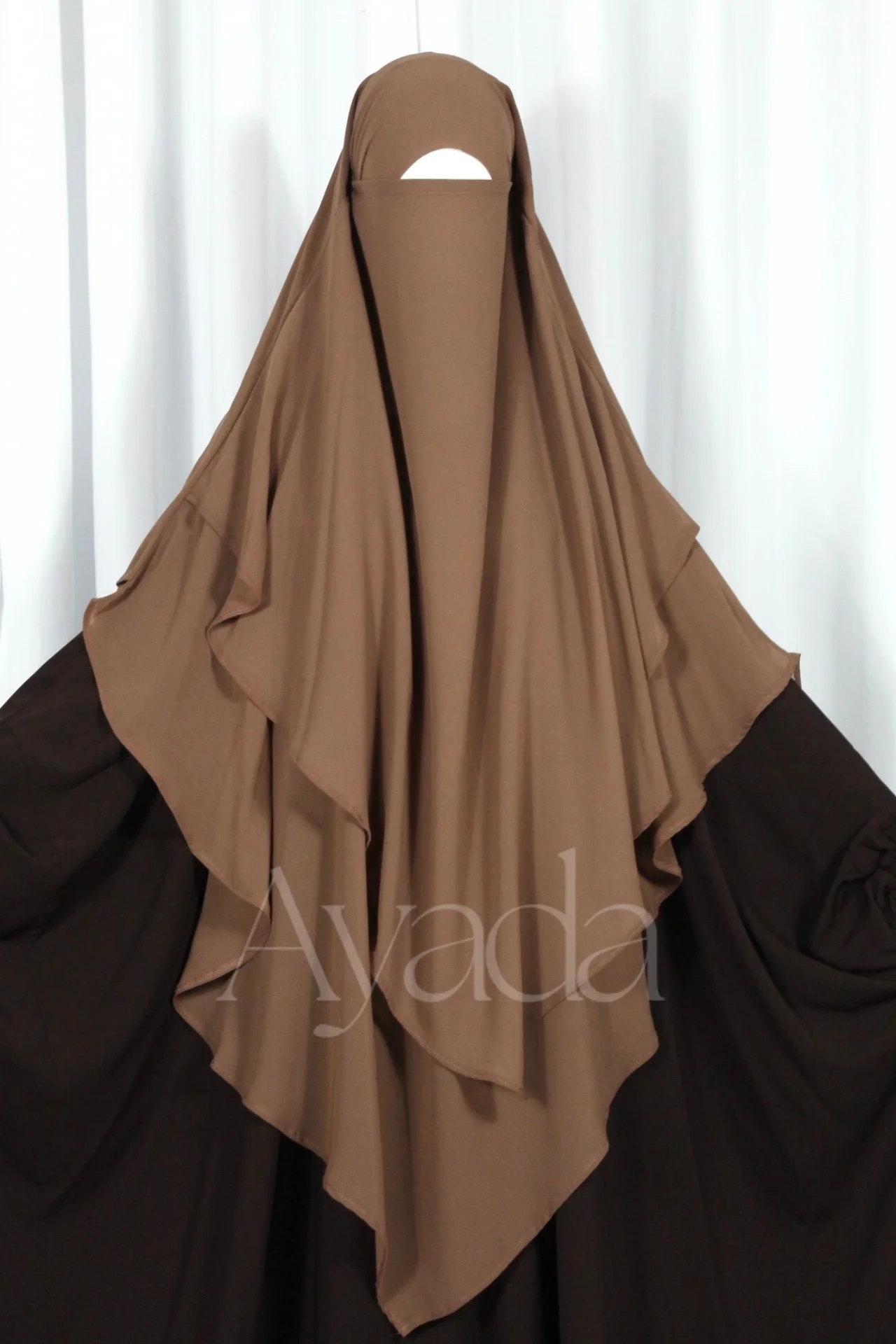 Khimar 2 voiles pointu Mousseline - Image 28