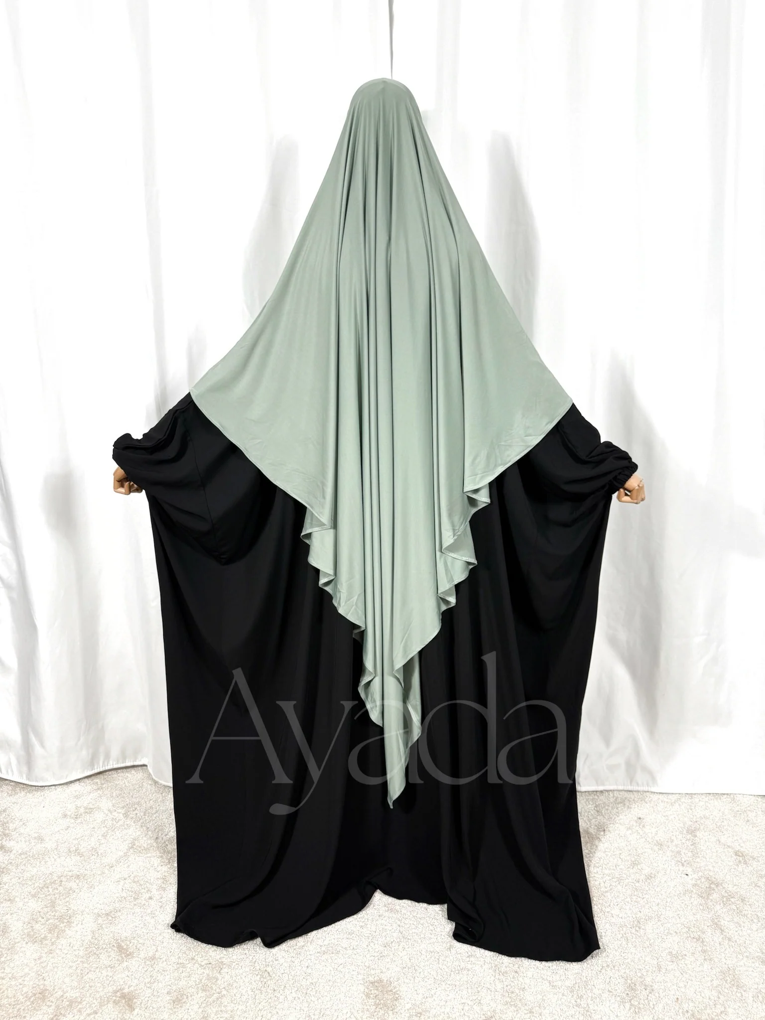 Khimar Maxi Jersey Premium Long Pointu - Image 17