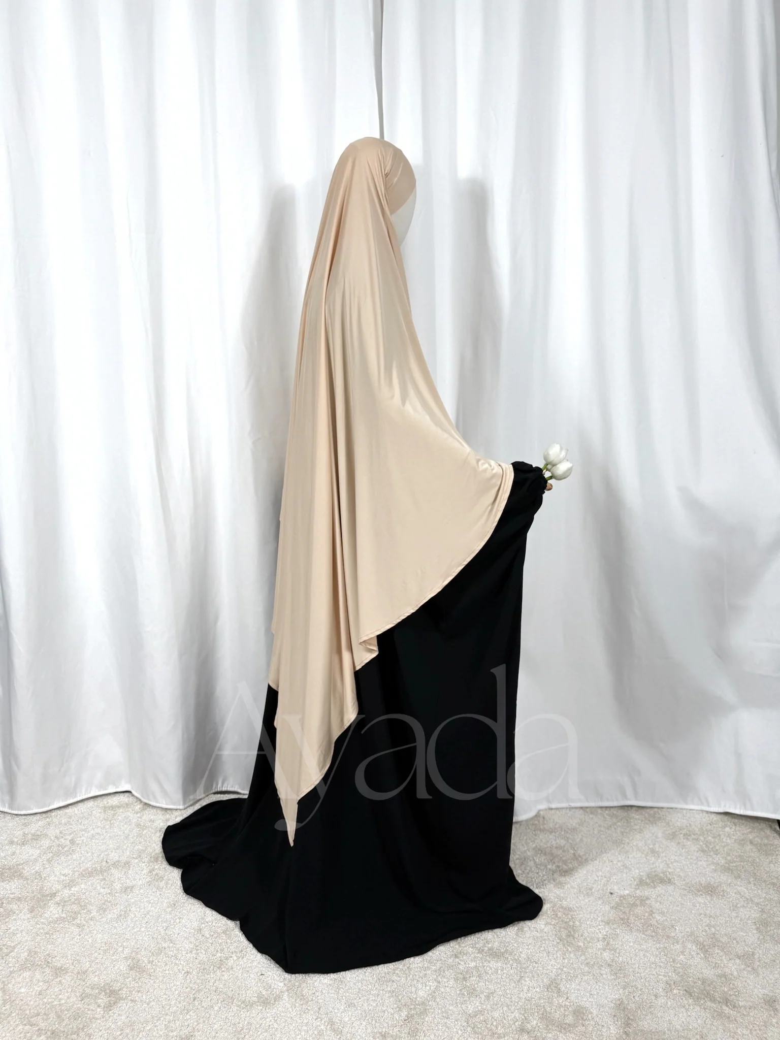 Khimar Maxi Jersey Premium Long Pointu - Image 23