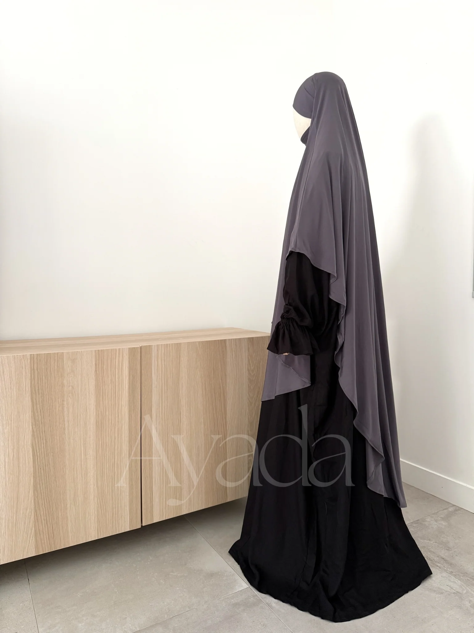 Khimar Maxi Jersey Premium Long Arrondi - Image 19